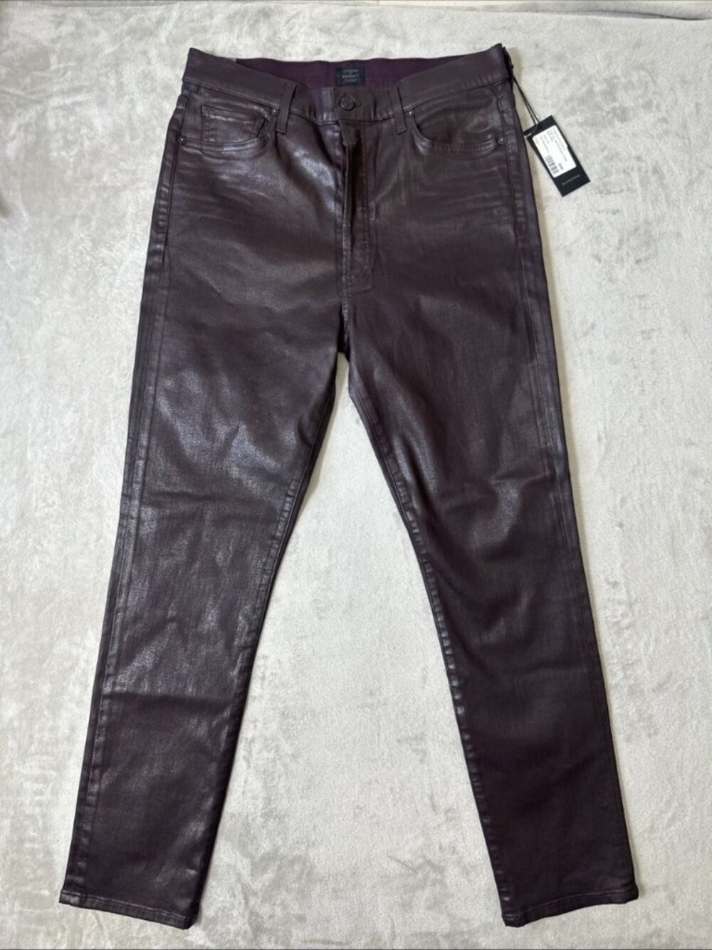 Citizens of Humanity Olivia high rise slim ankle coated jeans women’s 32 raisin